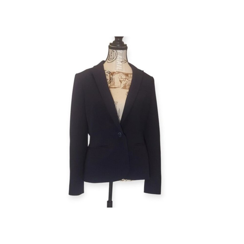 Tommy Hilfiger Women’s Navy Blue One-Button Suit Separate Blazer Jacket Size 8 - Picture 3 of 8